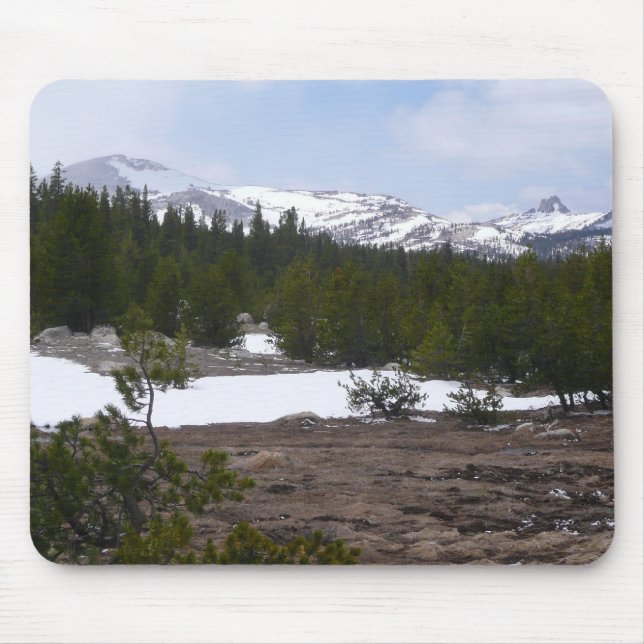 Sierra Nevada Berge und Schnee auf Yosemite Mousepad (Vorne)