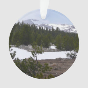 Sierra Nevada Berge und Schnee auf Yosemite Ornament