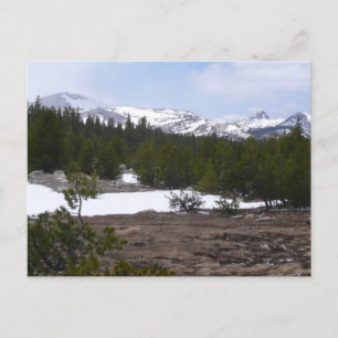 Sierra Nevada Berge und Schnee auf Yosemite Postkarte
