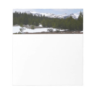 Sierra Nevada Berge und Schnee in Yosemite Notizblock