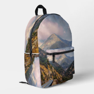Sierra Nevada Bergstraßen-Panoramastraßen-Foto Bedruckter Rucksack