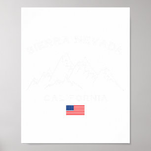 Sierra Nevada California Skigebiet Souveni Poster