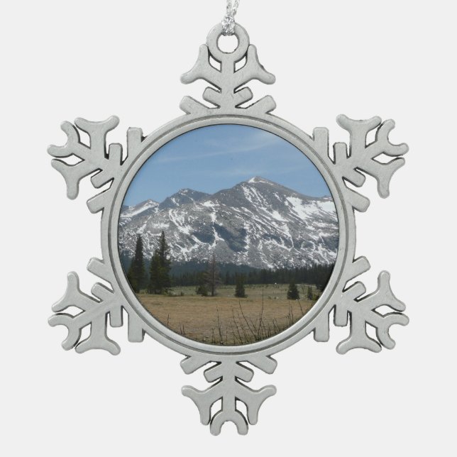 Sierra Nevada Gebirge I aus Yosemite Schneeflocken Zinn-Ornament (Vorderseite)