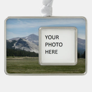 Sierra Nevada Gebirge III Yosemite National Park Rahmen-Ornament Silber