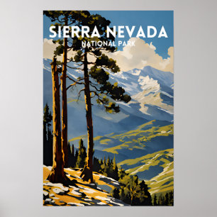Sierra Nevada Nationalpark Vintage Poster
