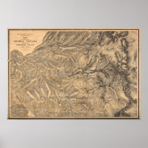 Sierra Nevada neben dem Yosemite-Tal Poster