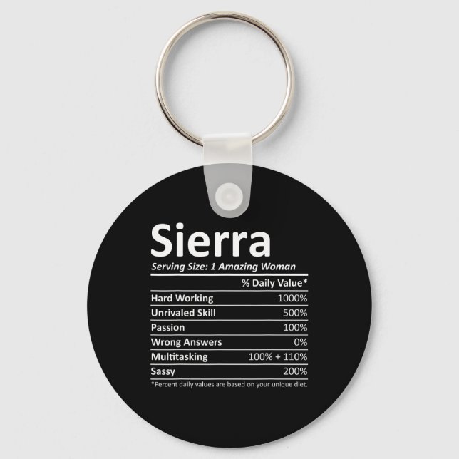 Sierra Nutrition Personalized Name Funny Christmas Schlüsselanhänger (Vorderseite)
