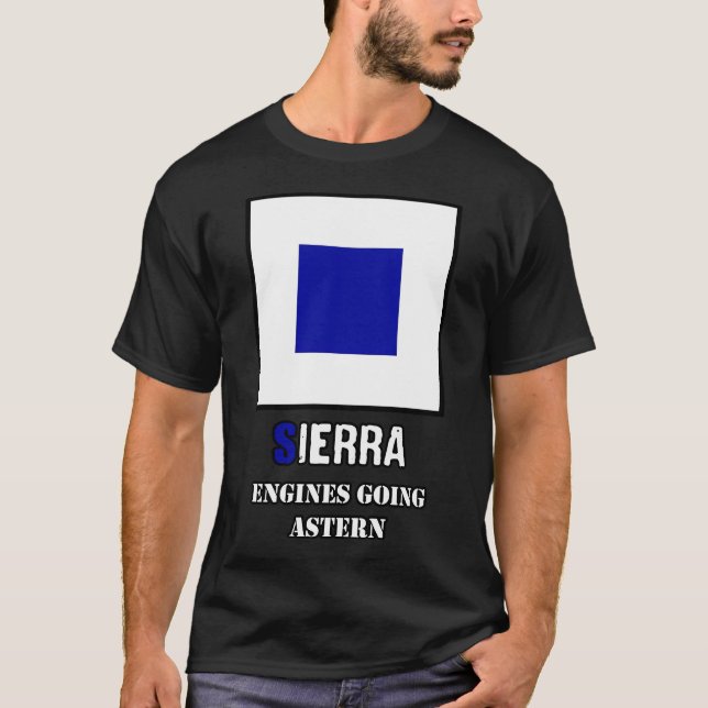 Sierra-Schiffssignalflaggen T-Shirt (Vorderseite)