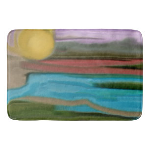 Sierra Sunrise Abstact Art Badematte