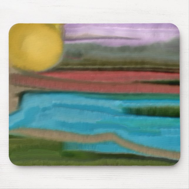Sierra Sunrise Abstrakte Kunst Mousepad (Vorne)