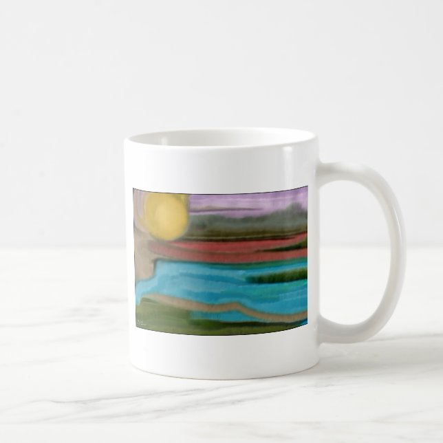 Sierra Sunrise Abstrakte Kunst Tasse (Rechts)