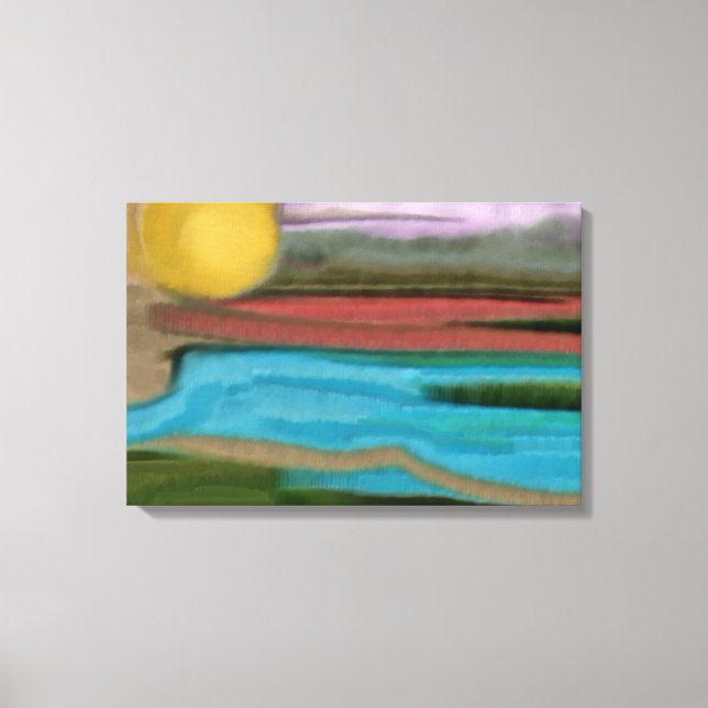 Sierra Sunrisei Abstrakte Kunst Leinwanddruck (Vorderseite)