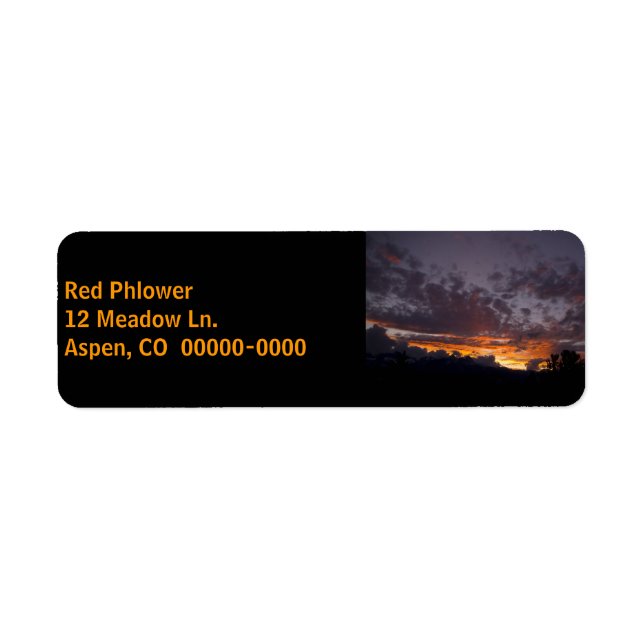 Sierra Sunset 1 Black Address Label (Vorne)