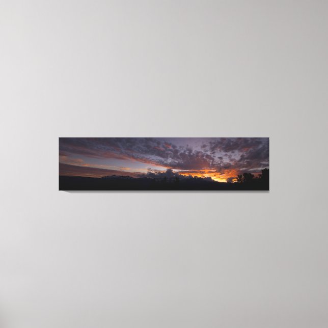 Sierra Sunset Panoramaaussicht gepackte Canvas Pri Leinwanddruck (Vorderseite)