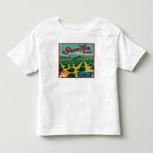 Sierra Vista-Marken-Zitrusfrucht-Kisten-Aufkleber Kleinkind T-shirt