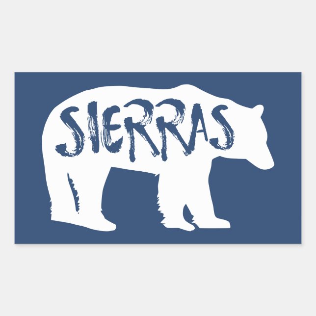 Sierras Bear Rechteckiger Aufkleber (Vorderseite)