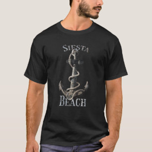 Siesta Beach Florida Vacation Nautic Anchor Segel T-Shirt