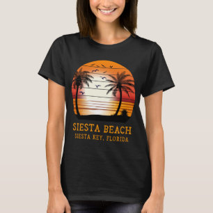 Siesta Beach Siesta Key Florida Vintag Sunset Sun T-Shirt