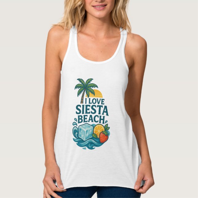 Siesta Beach Tank Top Frauen in Liebe (Vorderseite)