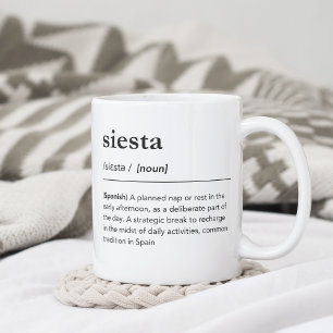 Siesta Definition Spanisch Wörter in Englisch Kaffeetasse