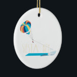 Siesta Key Beach Parasailing Keramik Ornament<br><div class="desc">Die Eile des freien Falls ist anders als jedes andere Gefühl auf der Welt. Mit diesem Siesta Key Parasailing Design auf Kleidung,  Haushaltswäsche und vielem mehr für das Abenteuer machen Sie jedes Mal ein perfektes Geschenk.</div>