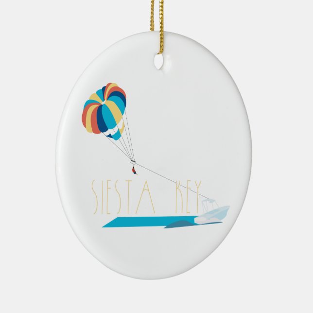 Siesta Key Beach Parasailing Keramik Ornament (Rechts)