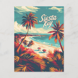 Siesta Key Beach Vintage Postkarte