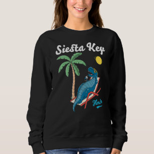 Siesta Key Florida Beach Trex Dinosaur Family Vac Sweatshirt