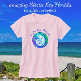 Siesta Key Florida Farbige Hübsche Meeresschnecke T-Shirt