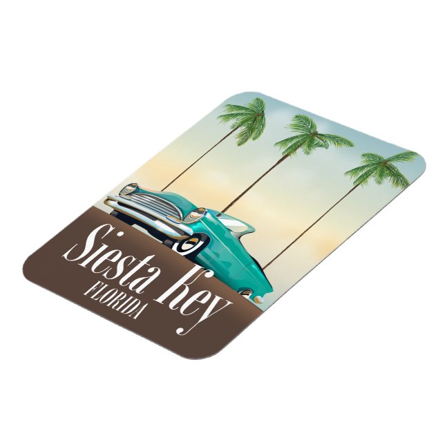 Siesta Key Florida Reiseplakat Magnet (Linke Seite)