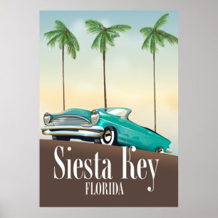 Siesta Key Florida Reiseplakat Poster