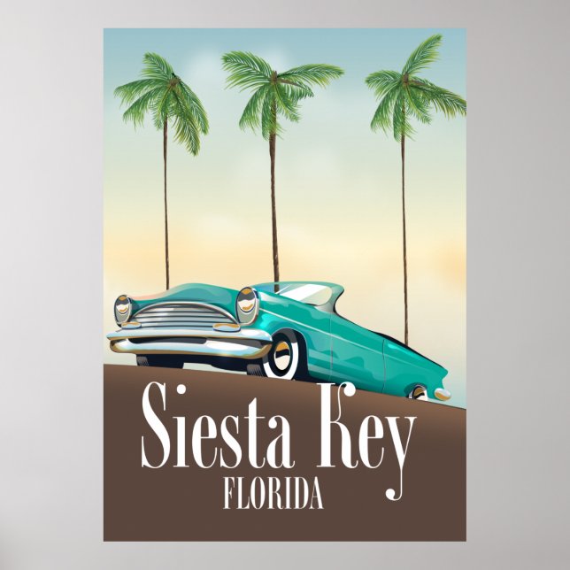 Siesta Key Florida Reiseplakat Poster (Vorne)