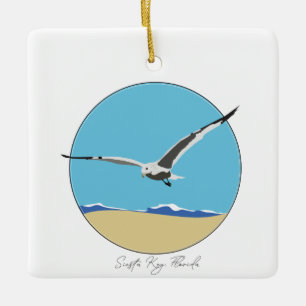 Siesta Key, Florida Sea Gull über Strand Keramikornament