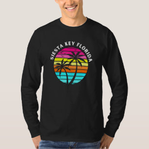 Siesta Key Florida Sonnenuntergang Palmen Familie T-Shirt
