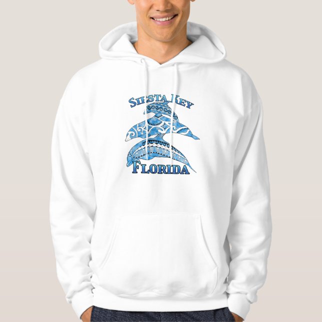 Siesta Key Florida Vacation Delphine Hoodie (Vorderseite)