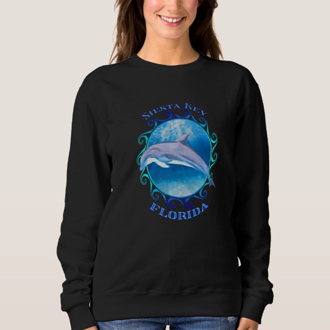 Siesta Key Florida Vacation Souvenir Dolphin Sweatshirt (Vorderseite)