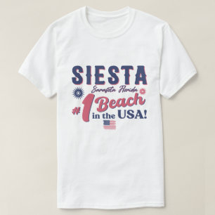 Siesta Key Florida Vintag Souvenir FL Retro Beach T-Shirt