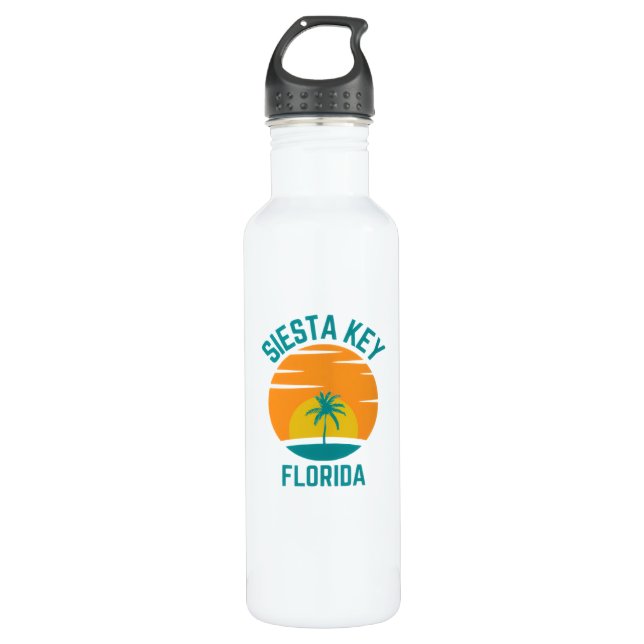Siesta Key Florida Water Bottle Edelstahlflasche (Vorderseite)