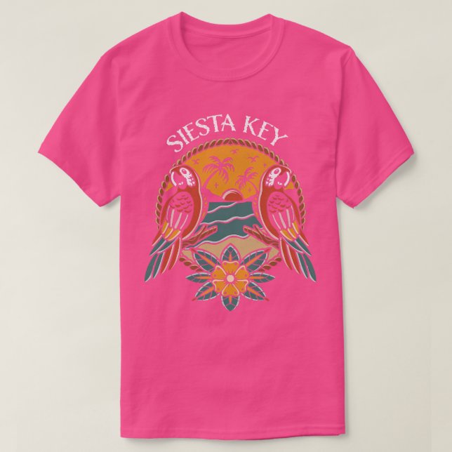 Siesta Key Florida Westküste Strände T-Shirt (Design vorne)