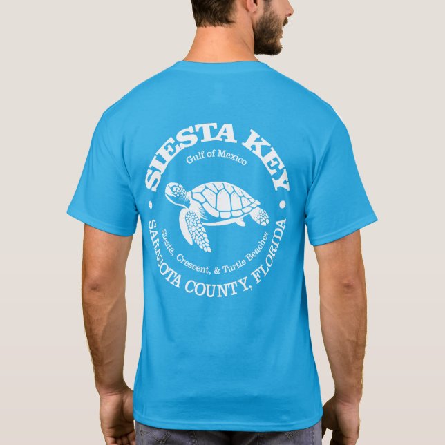 Siesta Key (Meeresschildkröte) T-Shirt (Rückseite)