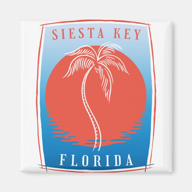 Siesta Key Palm Tree Magnet (Vorne)