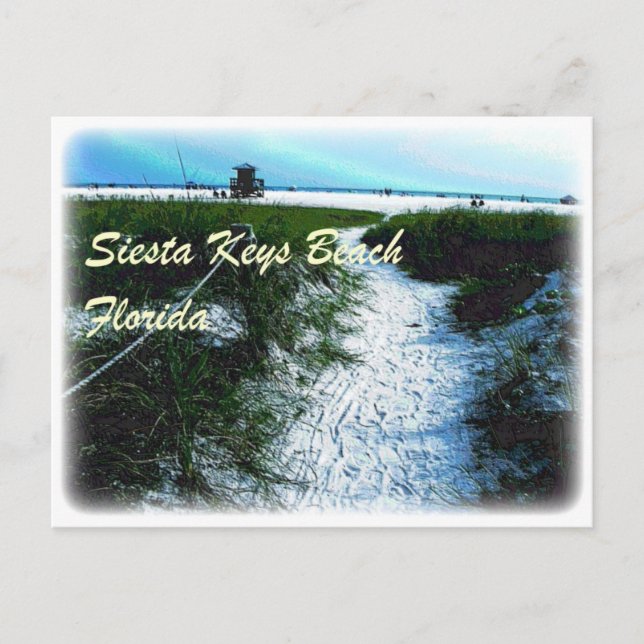 Siesta Keys Beach, Florida Apparel Postkarte (Vorderseite)