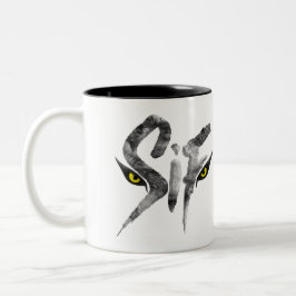 Sif, die große grauer Wolf-Typografie Zweifarbige Tasse
