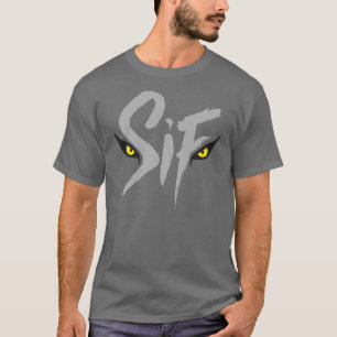Sif, die Typografie des Großen Grauen Wolfs T-Shirt