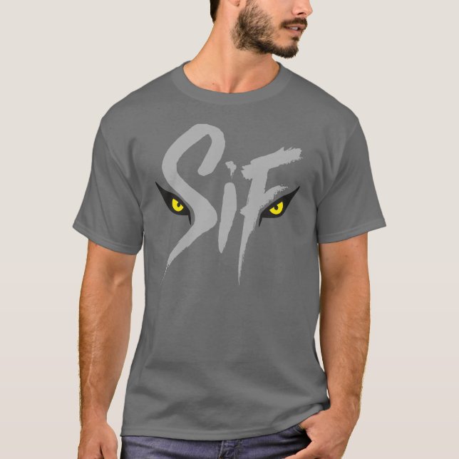 Sif, die Typografie des Großen Grauen Wolfs T-Shirt (Vorderseite)