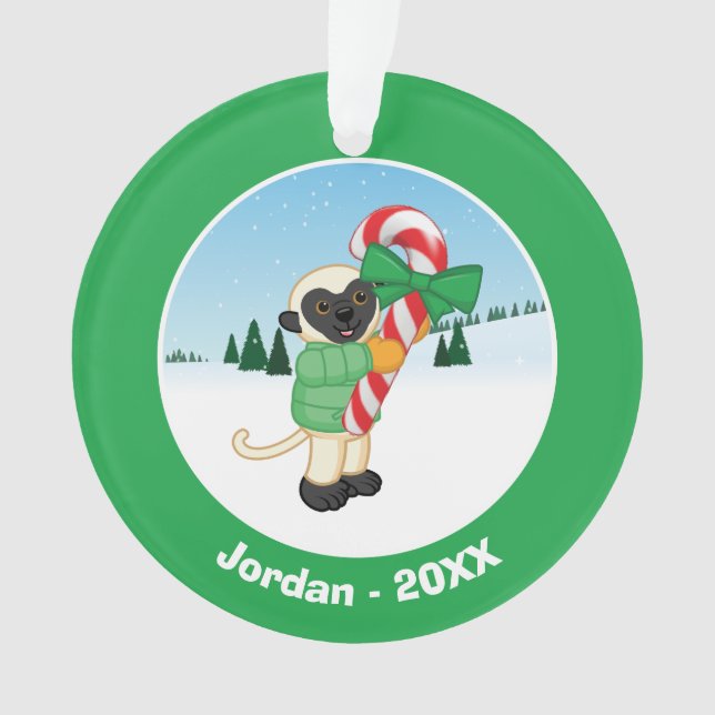 Sifaka Lemur Ornament (Vorderseite)