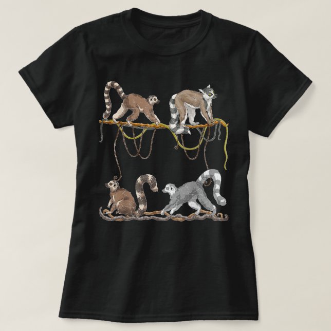 Sifakas Monkey Zoo Animal Lover Madagascar Lemur T-Shirt (Design vorne)