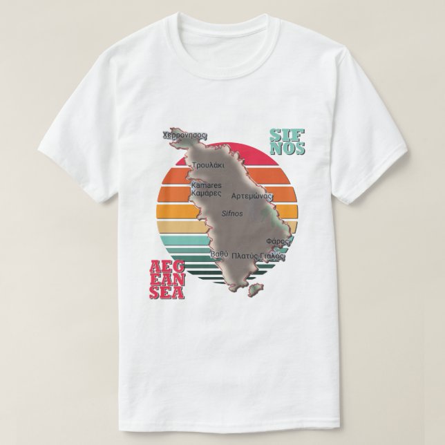 Sifnos, Griechenland T-Shirt (Design vorne)