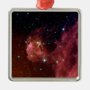 Sig07-006 Rote Staubwolke Wolke NASA Silbernes Ornament