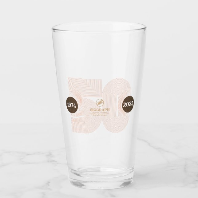 SIGGRAPH 2023 Bierglas Glas (Vorderseite)